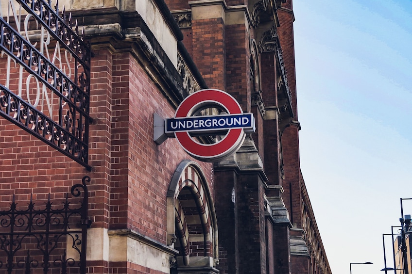 Underground tube sign in London 