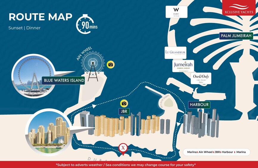 Dubai Marina: Sunset Dinner Cruise with International Buffet