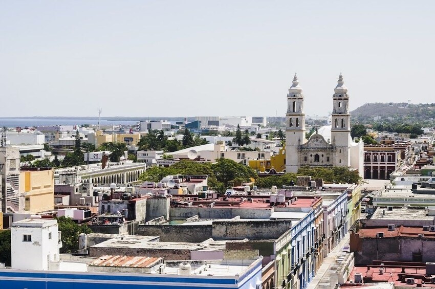 Downtown Campeche with Our Lady of the Immaculate Conception Cathedral