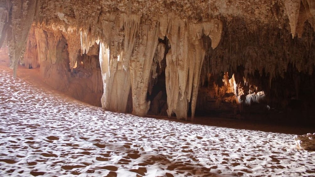 Stalagmites and sands of Gara Cave in Egypt