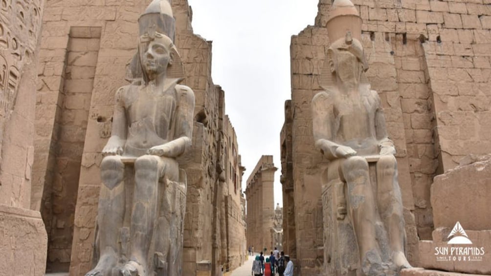 Large statues of Luxor Temple in Egypt