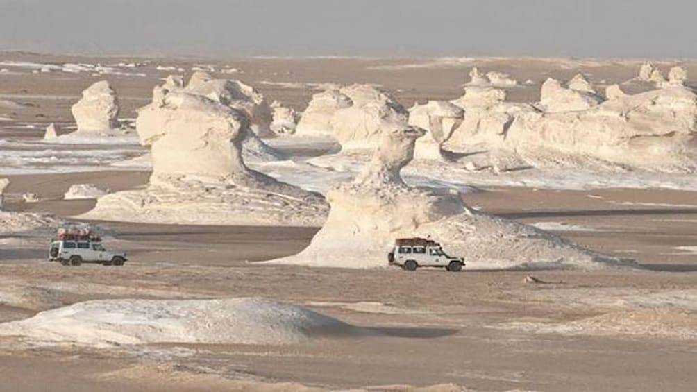 Landscape view of the Bahariya Oasis White Desert