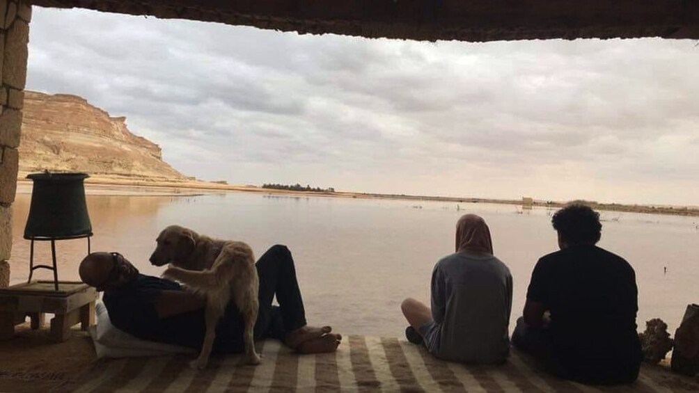 Tourists relaxing in Siwa Oasis