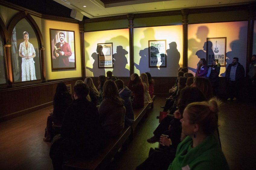 Show item 2 of 6. Video exhibit at the Ryman Auditorium in Nashville