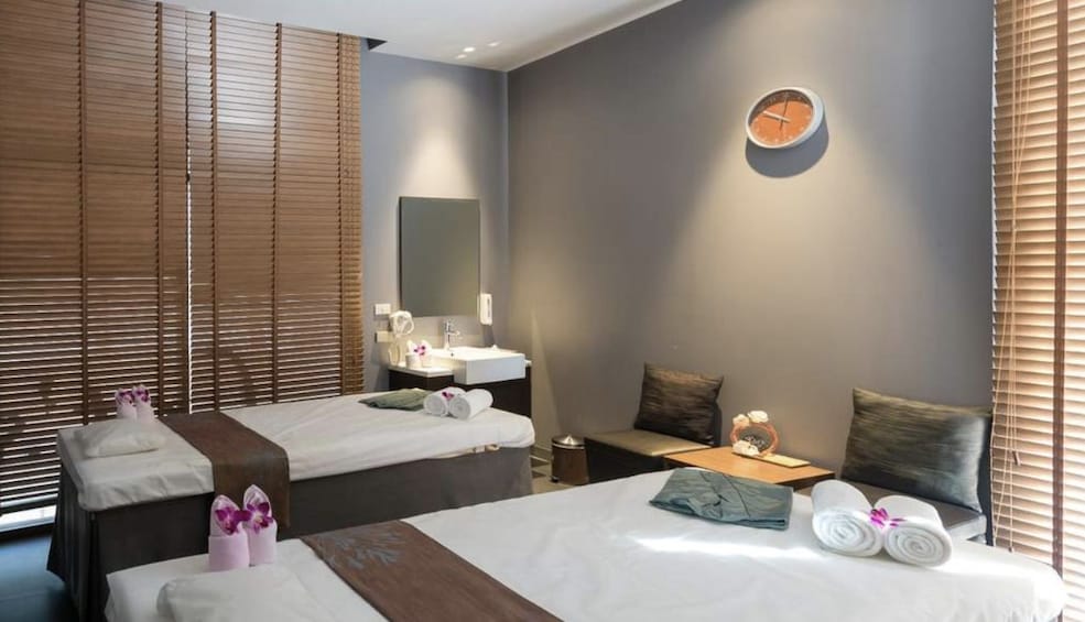 Show item 5 of 10. Massage beds at the Let's Relax Spa in Bangkok