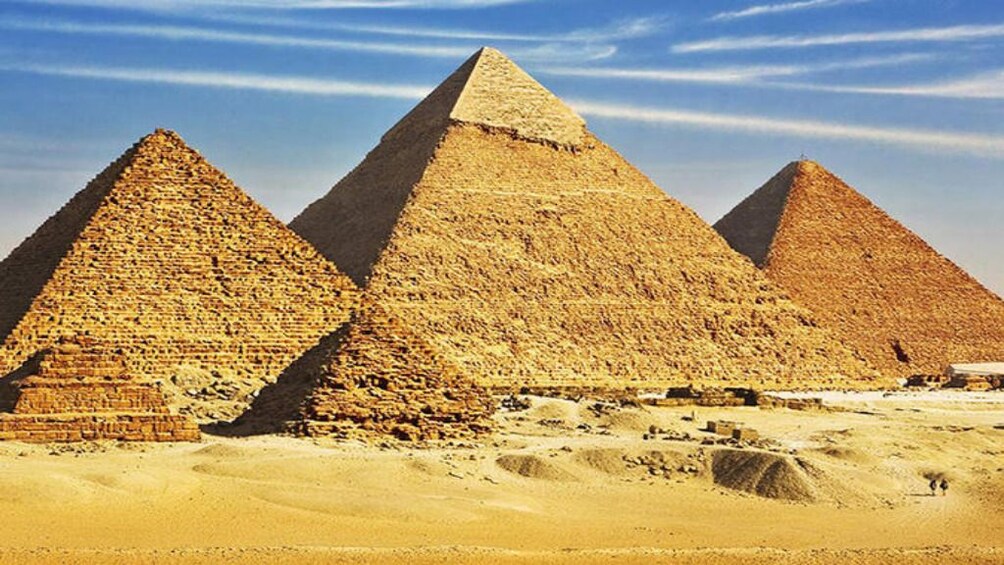 The Pyramids of Giza on a sunny day