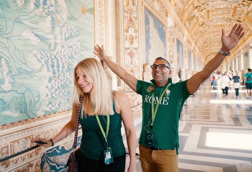 Guests visiting the Vatican Museums