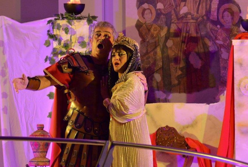 Actors as Cleopatra and Mark Anthony at Roman Opera