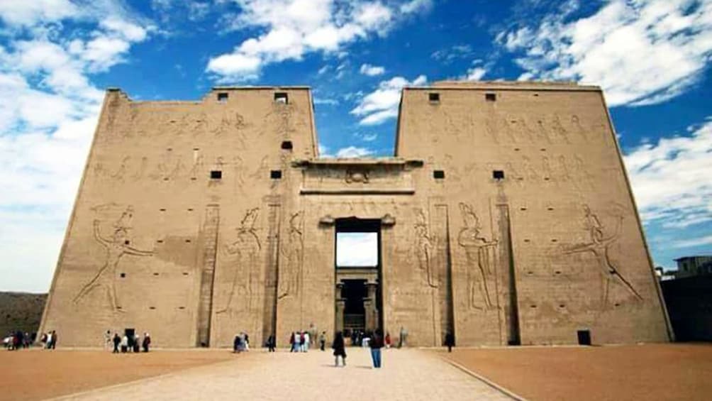 Show item 2 of 7. The Temple of Horus at Edfu on a sunny day