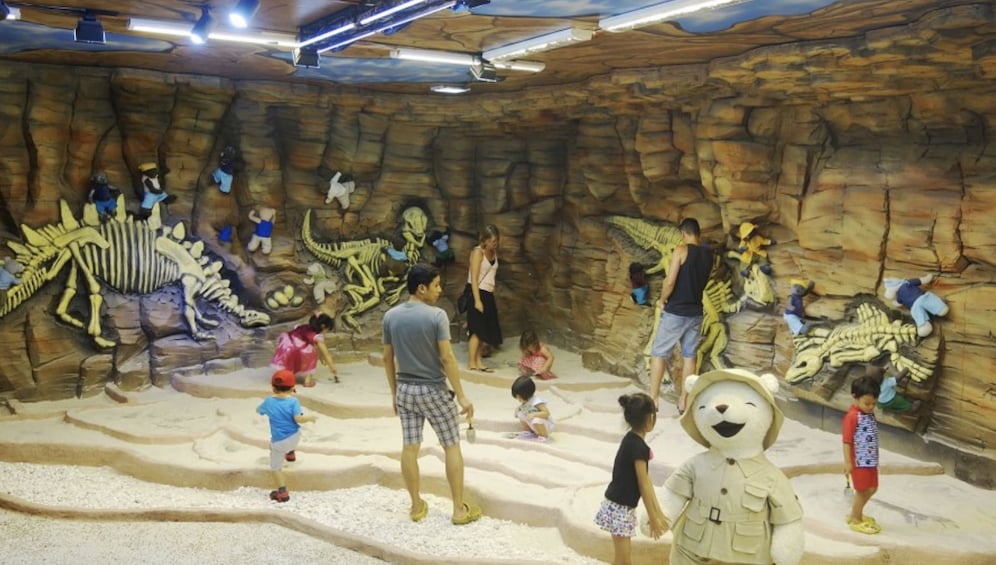 Guests at the Fossil Zone at the Teddy Bear Museum in Pattaya