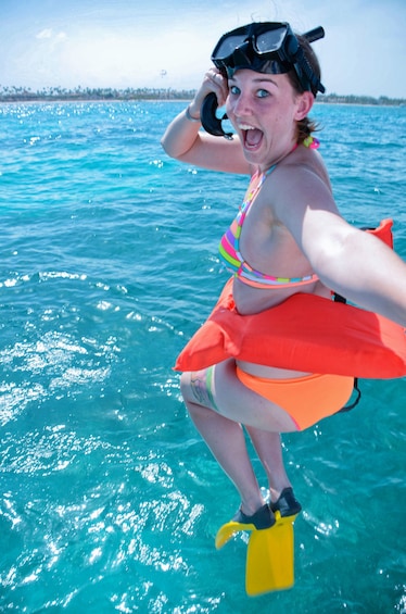 Woman snorkeling in Punta Cana