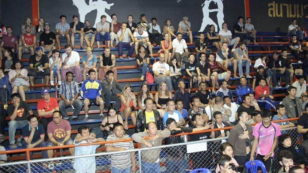 Audience watching Muay Thai in Chiang Mai 