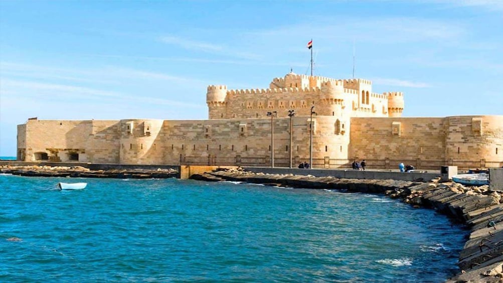 View of Citadel of Qaitbay over the water during the day