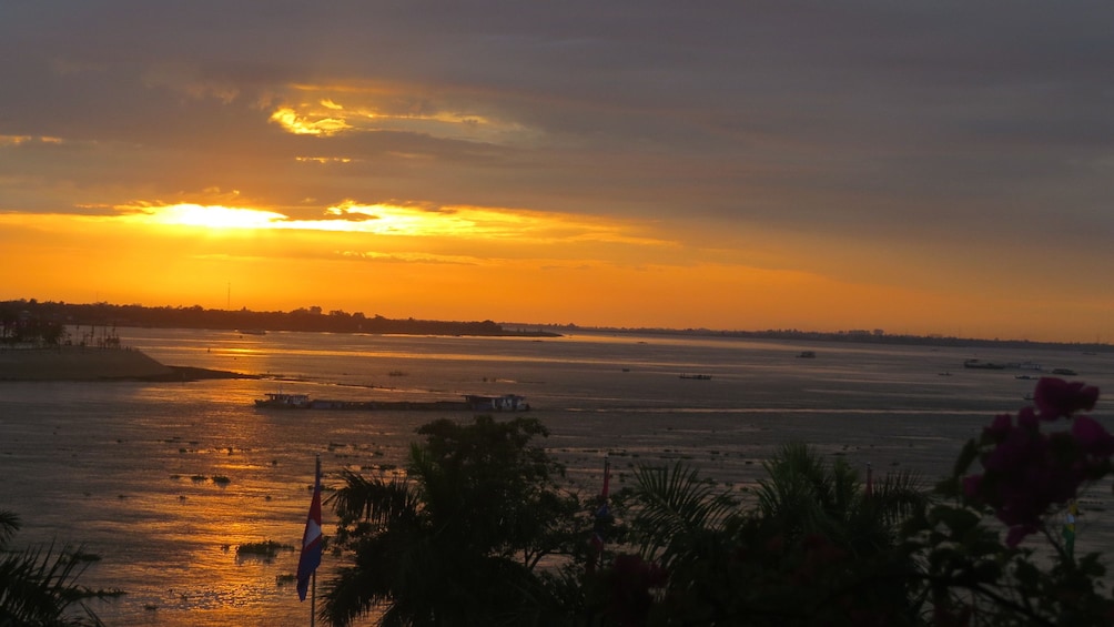 Sunrise over Tonle Sap Lake in Cambodia