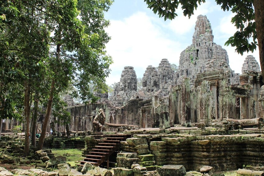 Ruins of Bayon Temple in Siem Reap, Cambodia