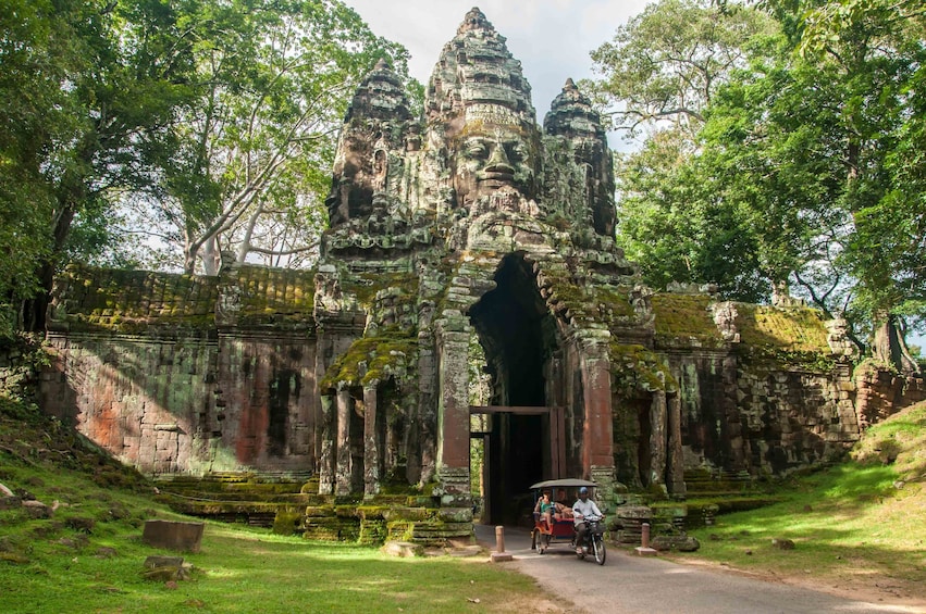Large carved gate of Angkor Thom Temple
