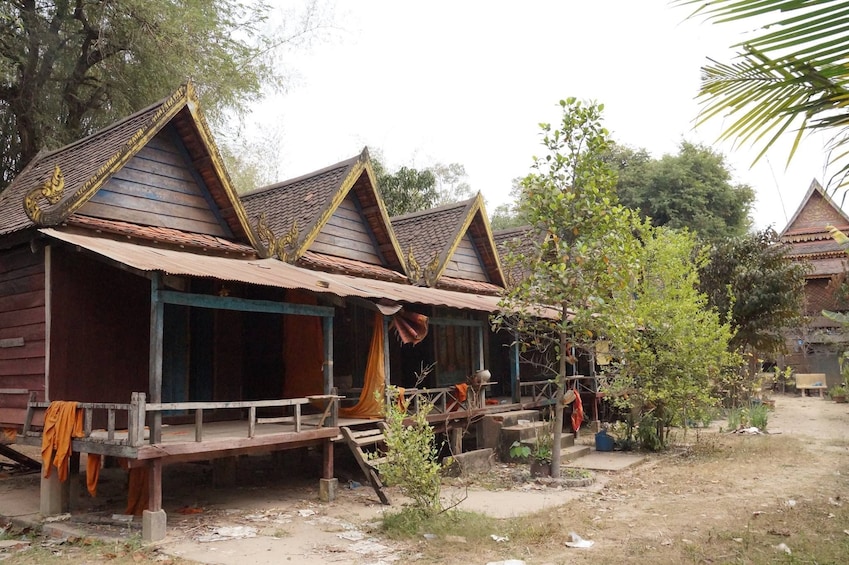 Cambodian homes on stilts
