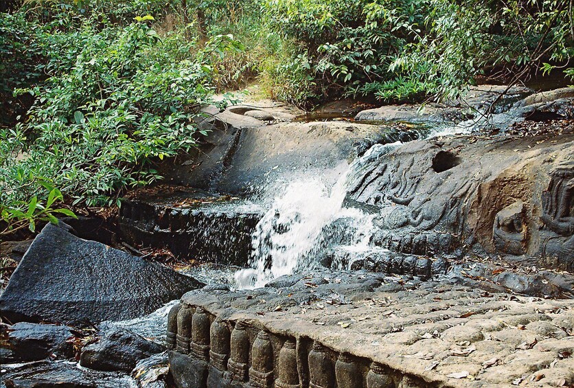 Waterfall at Kbal Spean in Siem Reap, Cambodia