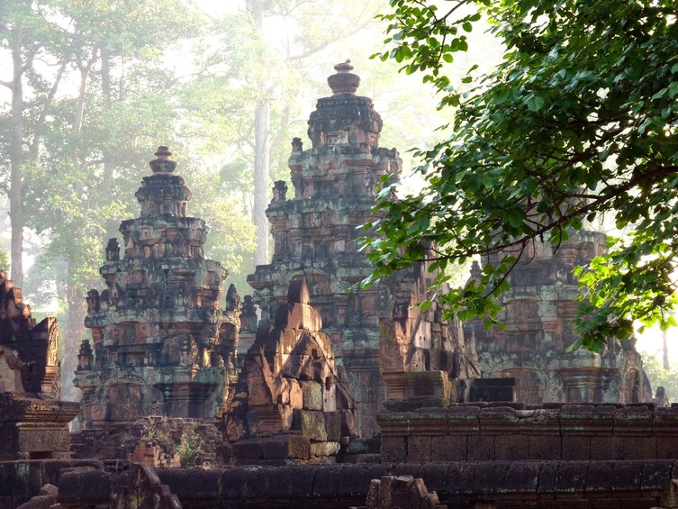 Banteay Srey Temple on a misty morning