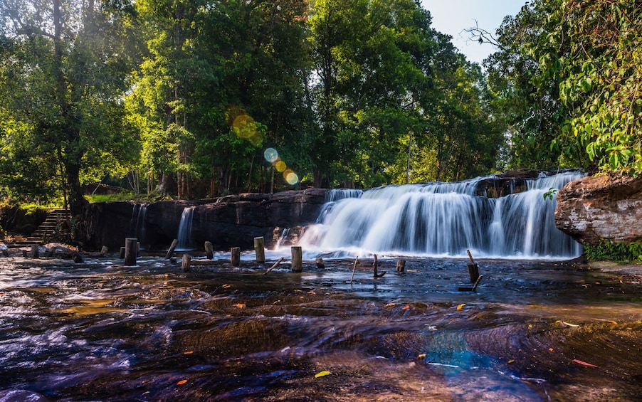Waterfalls at Phnom Kulen National Park in Cambodia