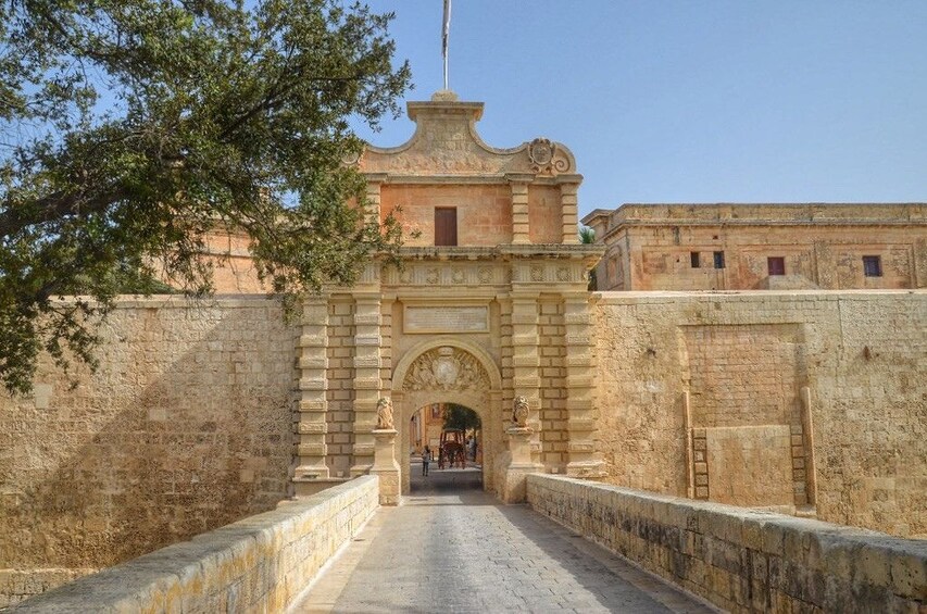 Mdina Gate in in Mdina, Malta