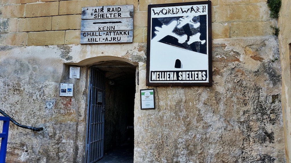 Entrance to Mellieha Air Raid Shelter
