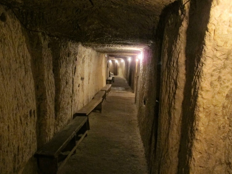 Corridor inside Mellieha Air Raid Shelter