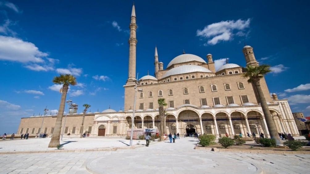 Panoramic view of the Mosque of Muhammad Ali on a sunny day