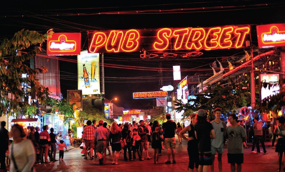 Pub Street in Siem Reap, Cambodia