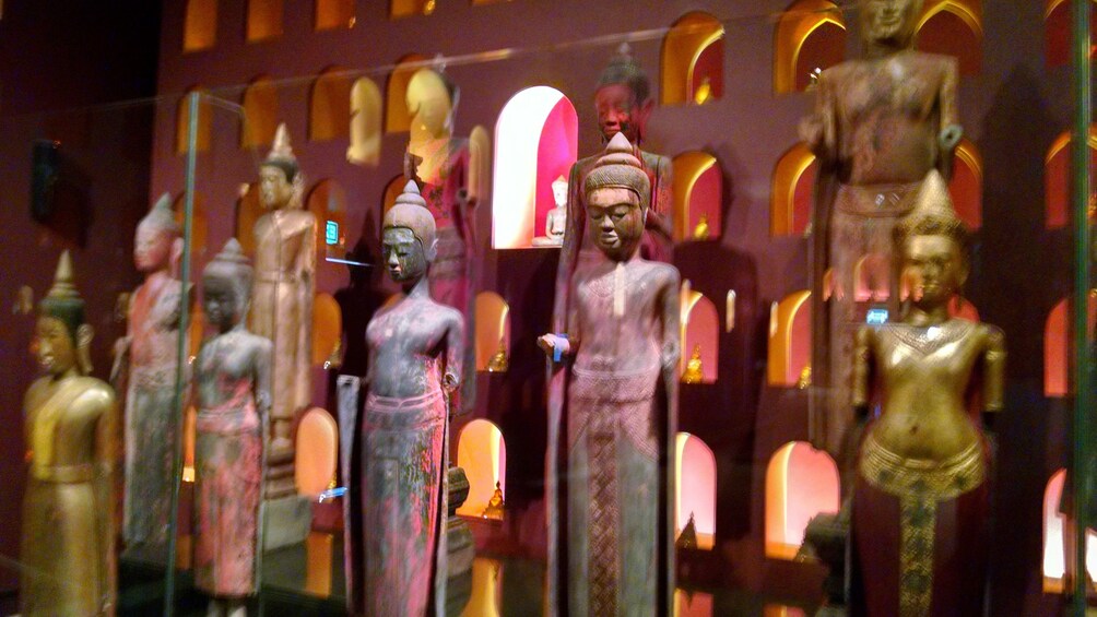Statues inside Angkor National Museum