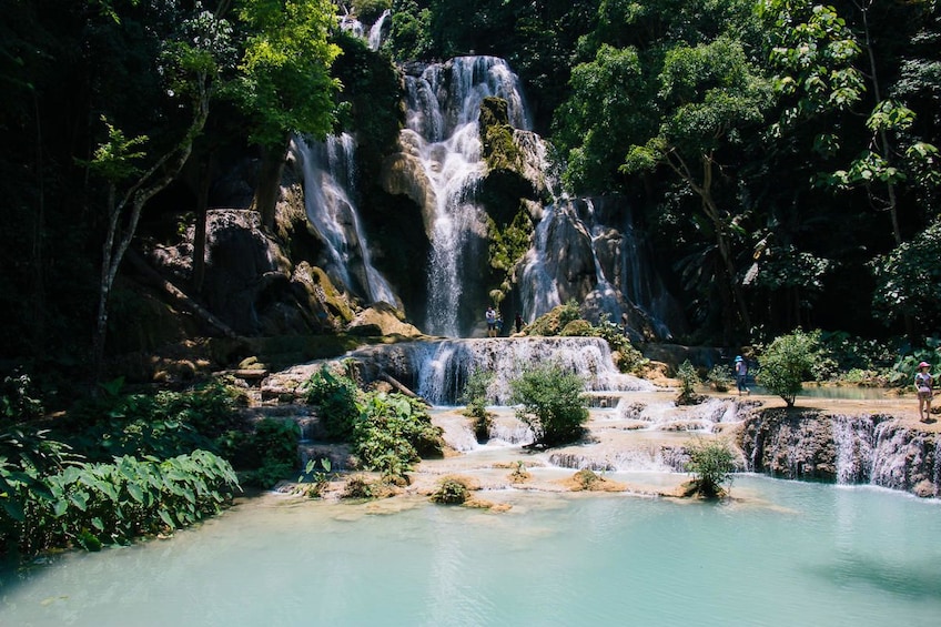 Kuang Si Waterfall on a sunny day in Laos