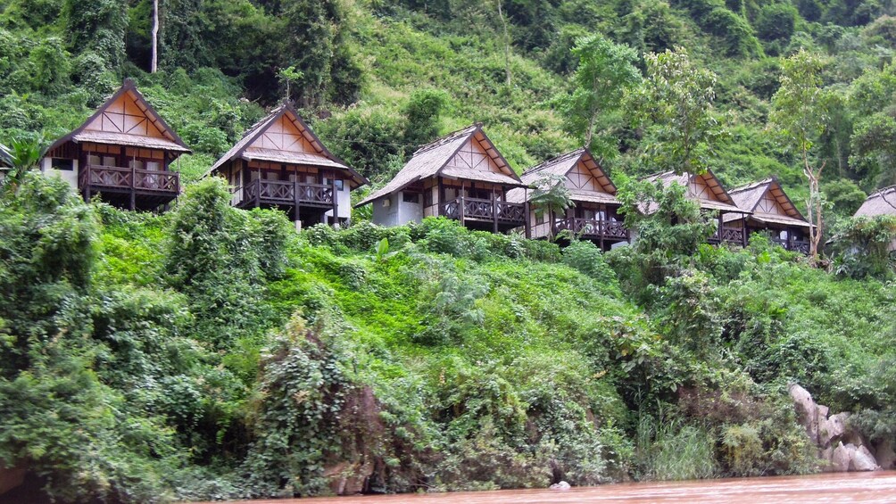 Cliffside homes of Nong Khiaw Village in Laos