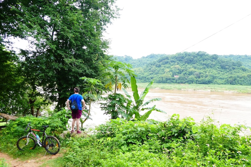 Tourist taking in views of Luang Prabang