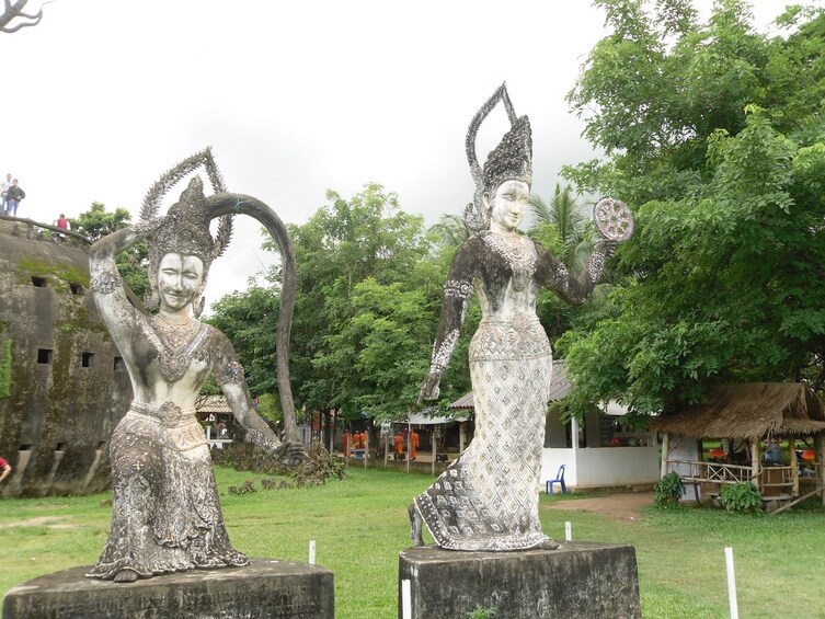 Female Buddha statues at Buddha Park in Vientiane, Laos