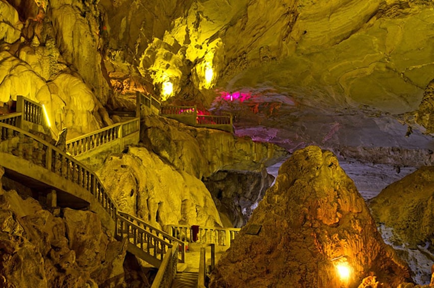 Lighted cave in Vang Vieng 