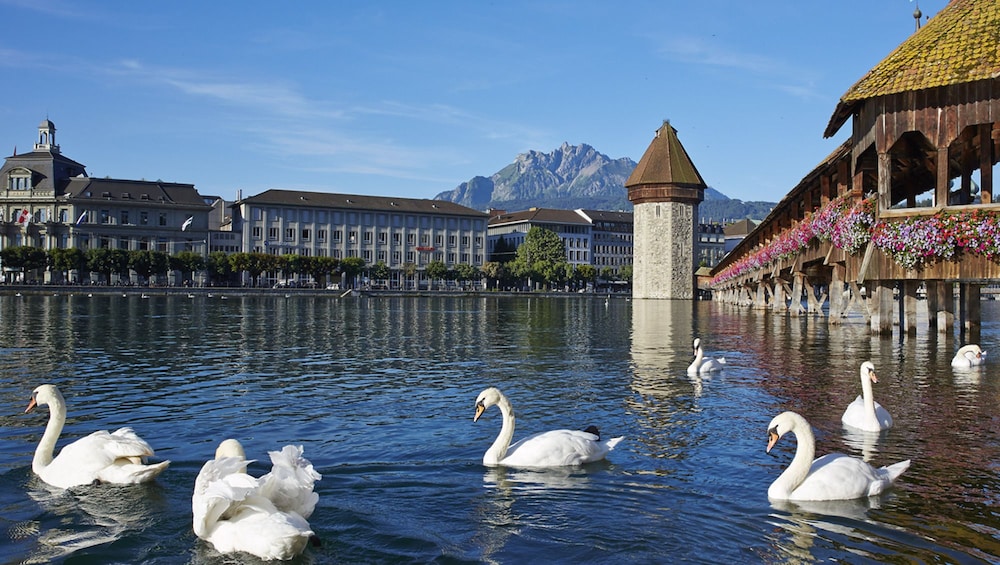 Chapel Footbridge in Lucerne, Switzerland