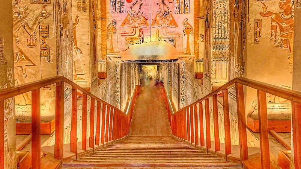 Golden interior of Egyptian temple