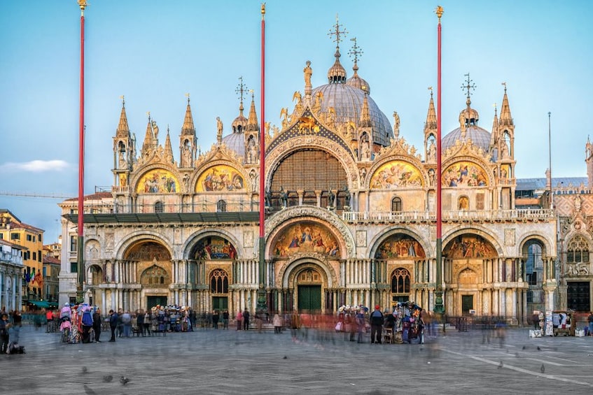 Saint Mark's Basilica at sunset in Venice, Italy