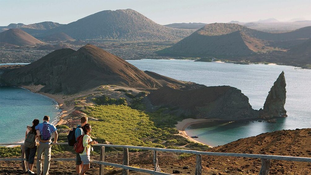 Vistiors on Bartolomé Island in Ecuador