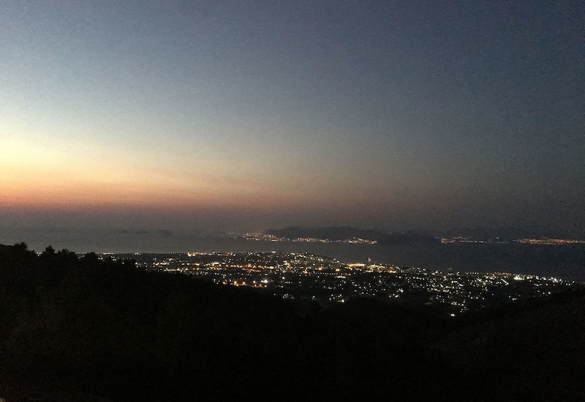 Sun setting over Kos, Greece