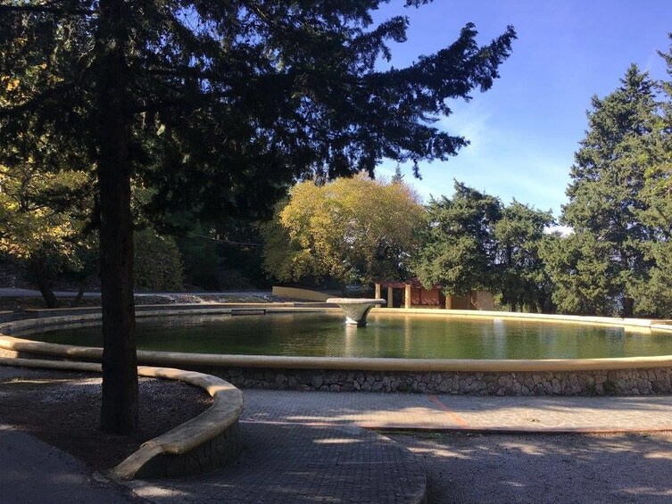 Large fountain in Rhodes, Greece 