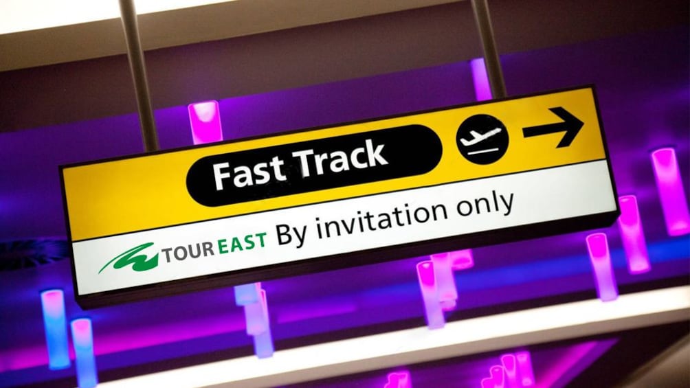 Fast Track intro sign board at Bangkok Don Mueang Airport (DMK)