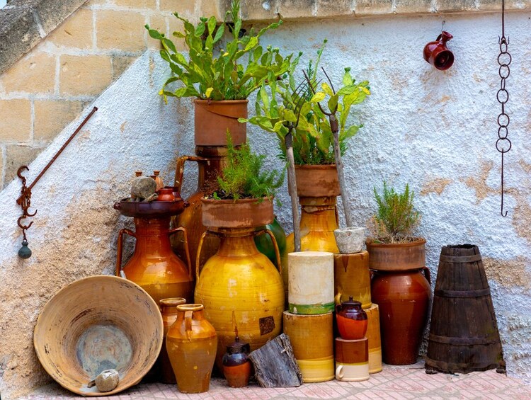 Colorful clay pots in Italy