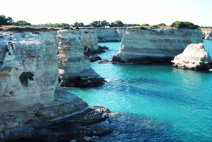 Rock stacks at Torre Sant'Andrea in Puglia, Italy