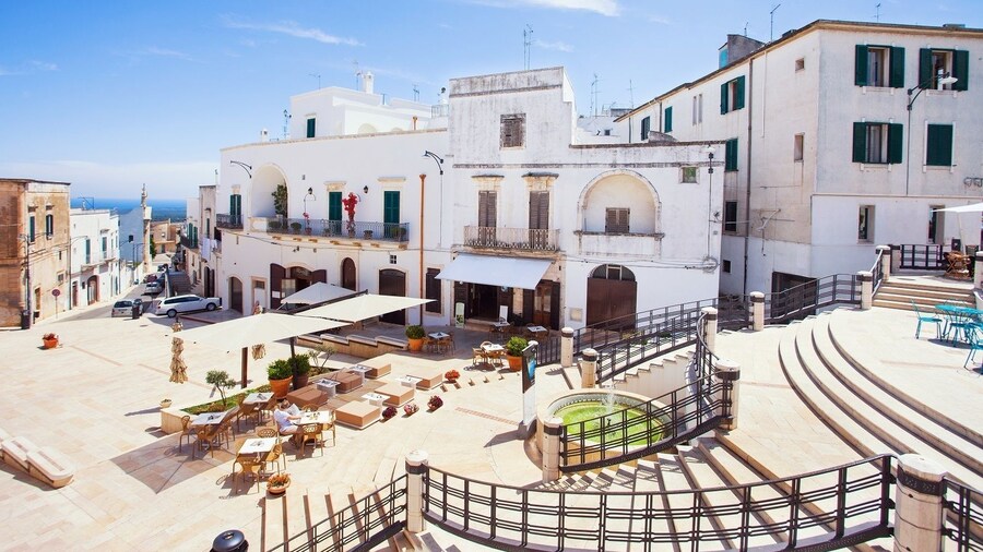 Town square in Puglia, Italy