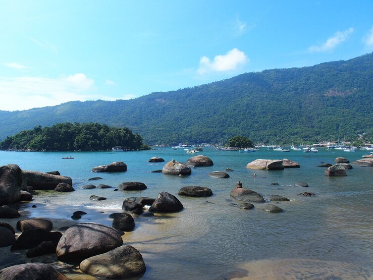 Rocky beach near Paraty, Brazil