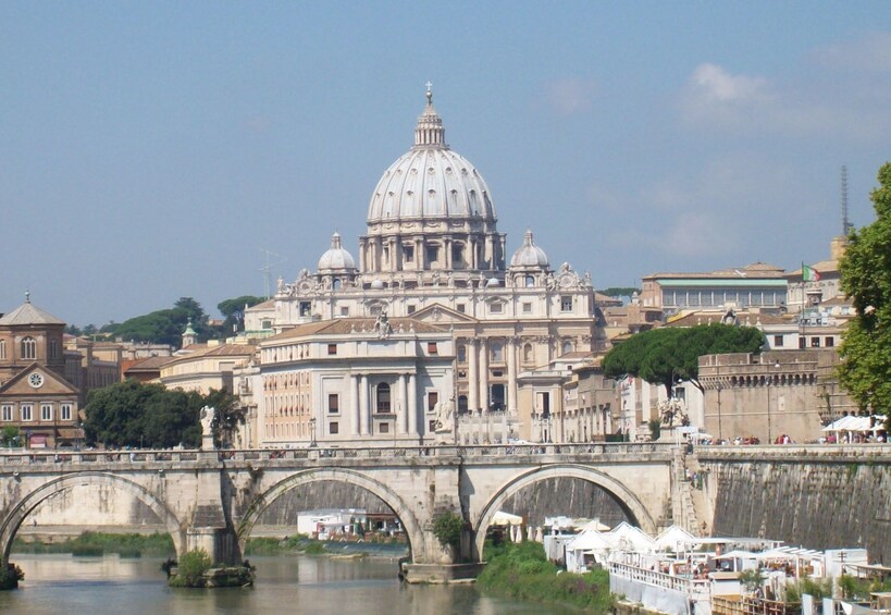 View of St. Peter's Basilica from the River Tiber