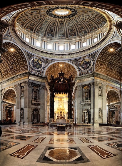 Show item 5 of 10. Interior of St. Peter's Basilica under the dome