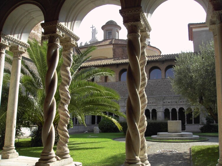 Courtyard of Chiostro Lateranense in Rome, Italy