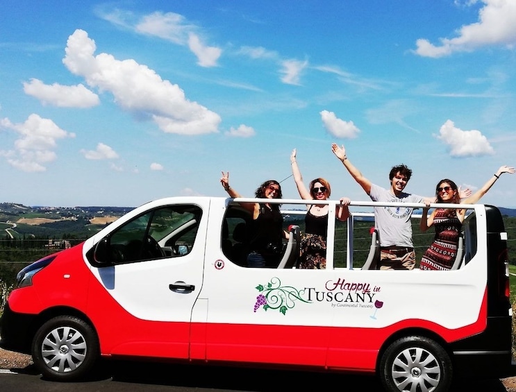 Chianti Wine Tour with Tuscan lunch. Open top van